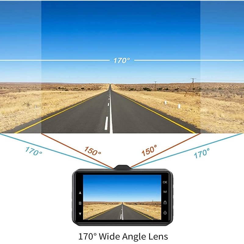 Dash Cam 4K UHD DVR Dashboard Car Cameras with 170&deg;Wide Angle Night Vision G-Sensor Parking Monitor and Motion Detection