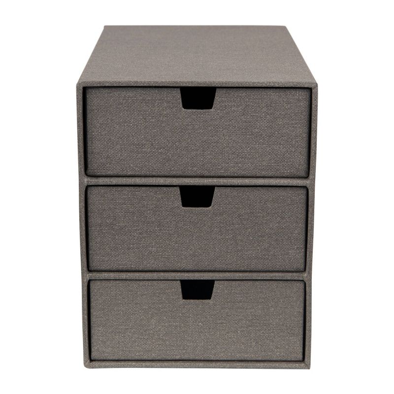 Ingrid 3-Drawer Canvas Supply Chest Gray - Bigso Box of Sweden