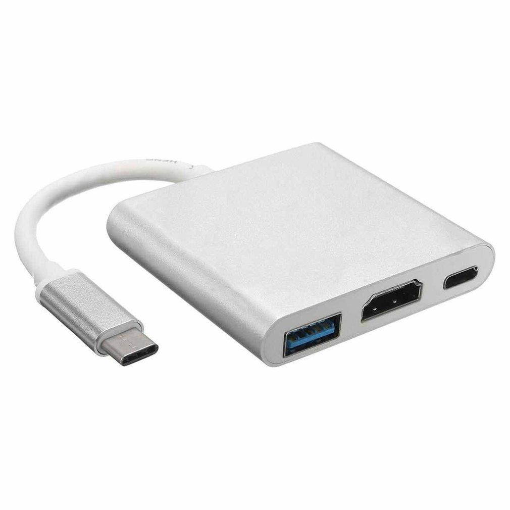 USB 3.1 Type-C to 4K HDMI USB 3.0 Adapter 3-in-1 Hub For Apple for Macbook