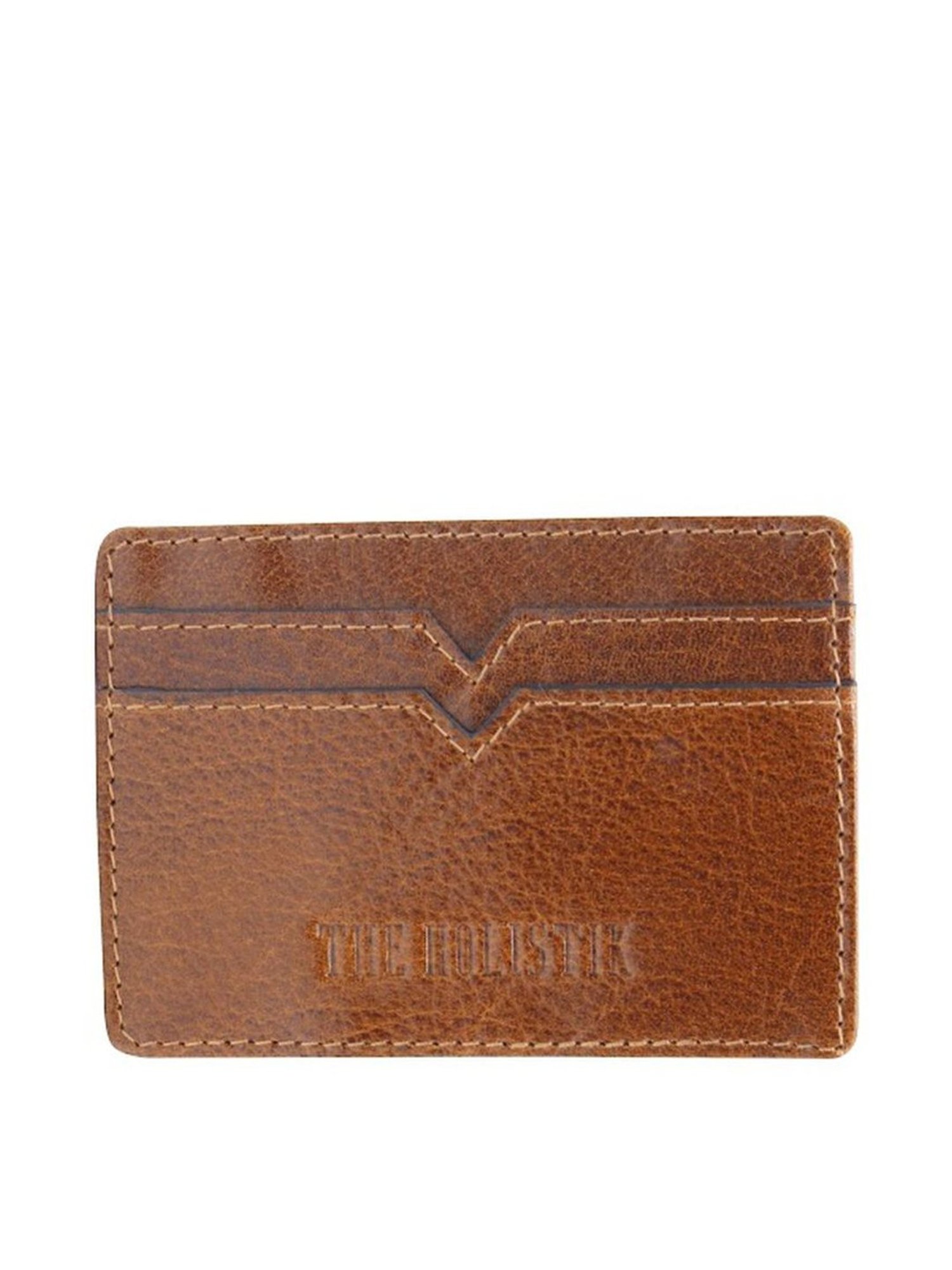 THE HOLISTIK Hide & Seek Tan Casual Leather Bi-Fold Wallet for Men