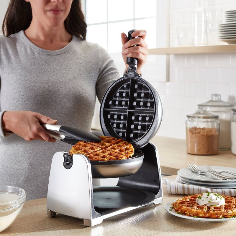 Oster DiamondForce Nonstick Flip Waffle Maker - Silver