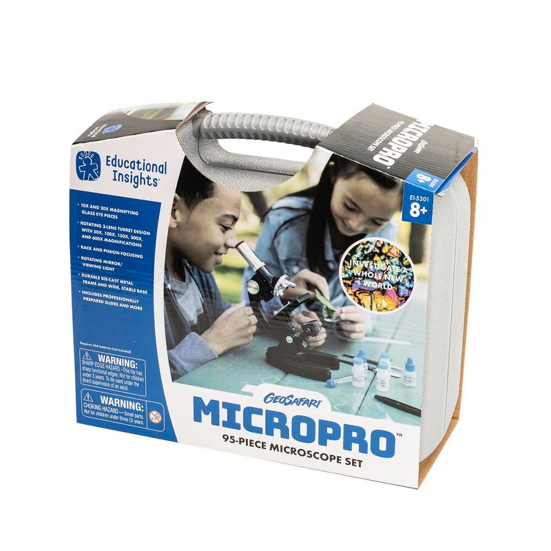Educational Insights GeoSafari Micropro 95-Piece Microscope Set, Ages 8+