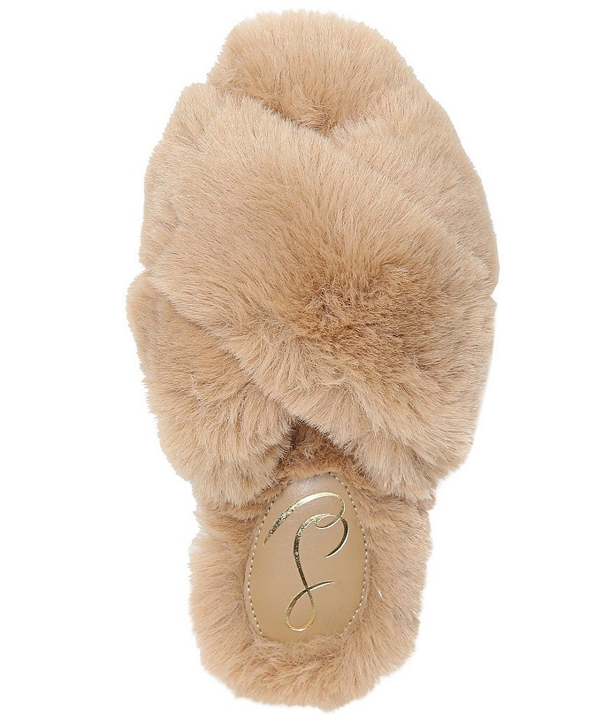 Sam Edelman Jeane Faux Fur Criss Cross Slippers