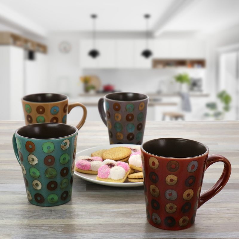 Mr. Coffee 4 Piece 13 Ounce Mug Set in Assorted Colors