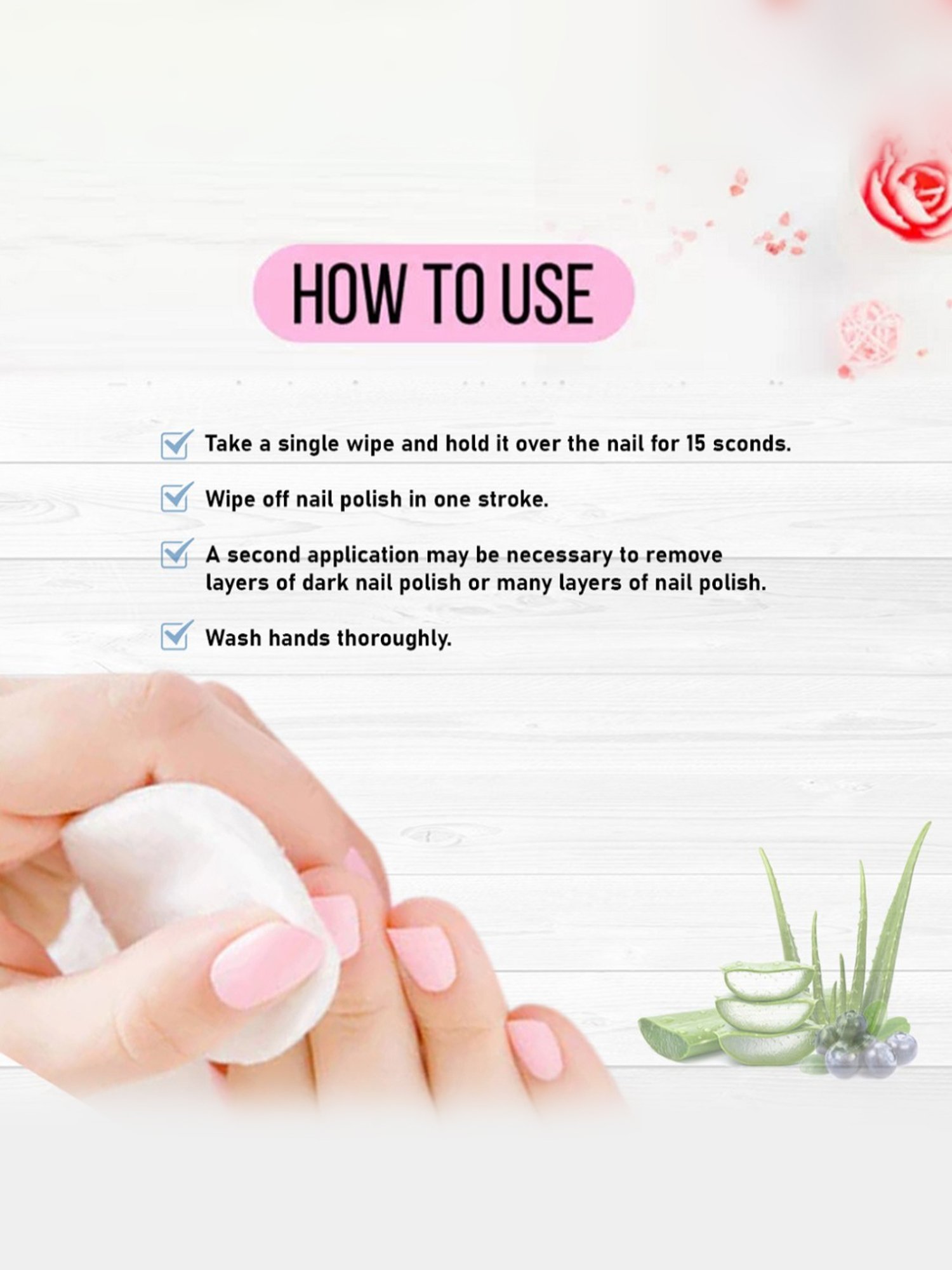 GLAM Nail Wipes Lavender Fragrance - 36 Wipes