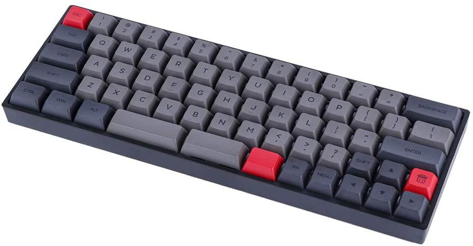 EPOMAKER SK66S 60% Keys Bluetooth 5.1 Wireless Wired Dual Mode Gateron Optical Mechanical Gaming Keyboard with RGB Backlight and PBT Heat Sublimation Keycaps (Gateron Optical Black, Grey Black)