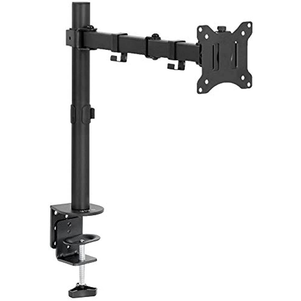 VIVO Single LCD 13" to 32" Monitor Desk Mount Stand, Fully Adjustable, Tilt, Rotation | For 1 Screen (STAND-V100B)