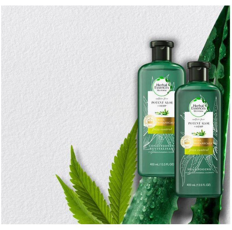 Herbal Essences bio:renew Hemp + Potent Aloe Sulfate Free Shampoo Frizz Control - 13.5 fl oz