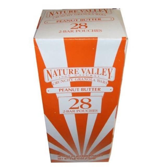 nature valley, crunchy granola bar, peanut butter, 28  2 bar pk.