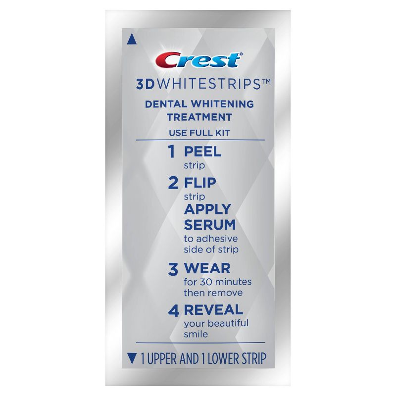Crest 3D Ingredients Charcoal Whitestrips -  28 Whitestrips + 1 Tube of Flavor Serum