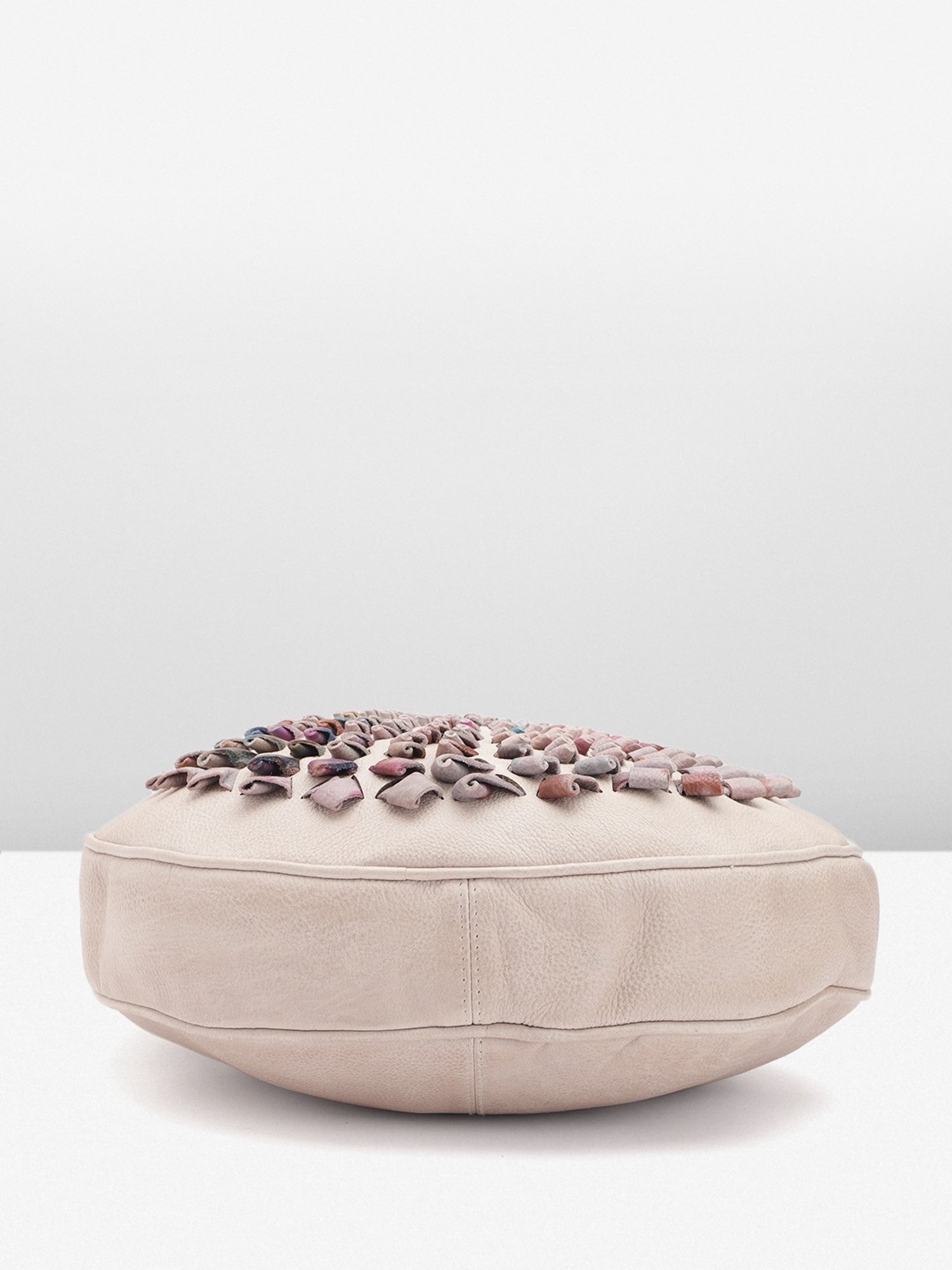 Art N Vintage Glory Beige Leather Textured Large Handbag