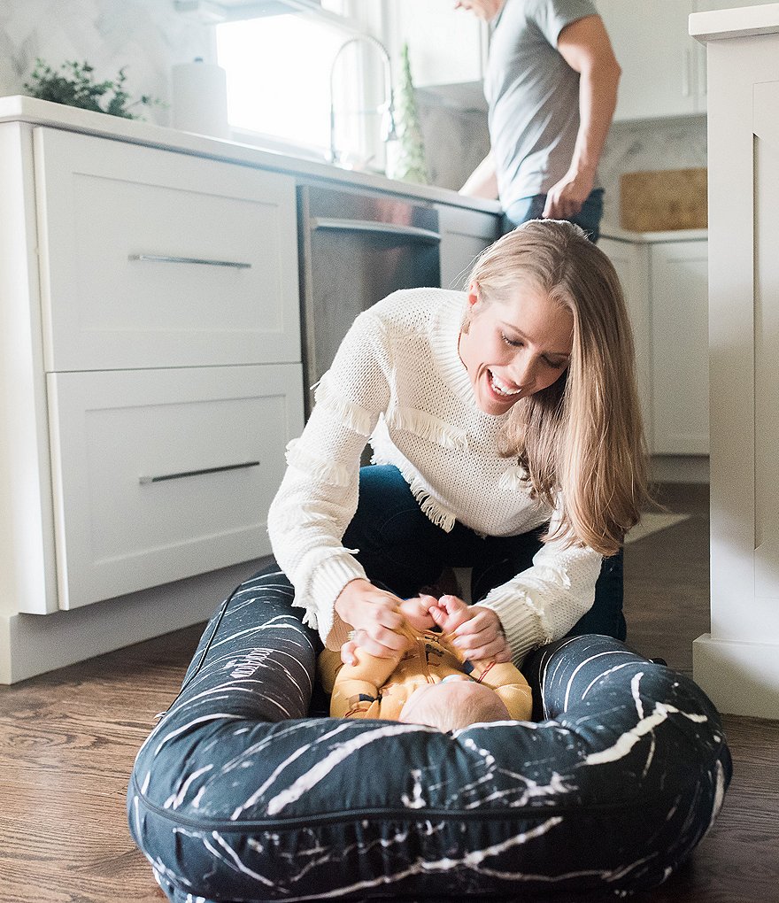 DockATot 0-8 Months Black Marble Deluxe Dock, Stage 1