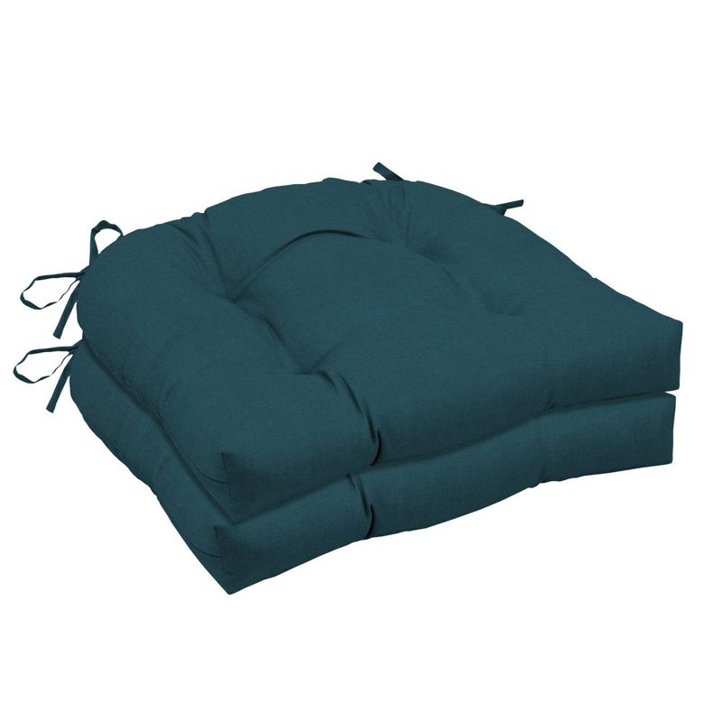 2pk Atlantis Woven Outdoor Seat Cushions Blue - Arden Selections
