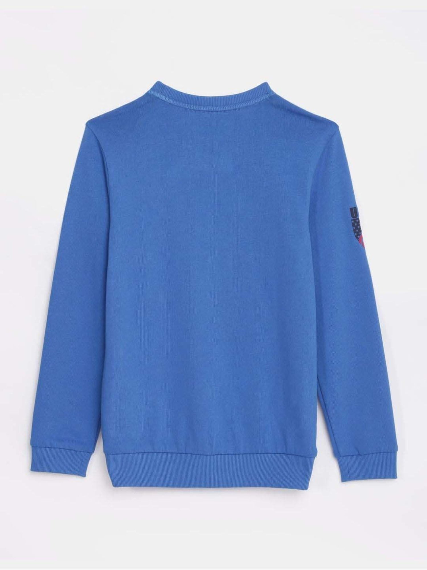 Jockey Kids Palace Blue Printed Full Sleeves Sweatshirt