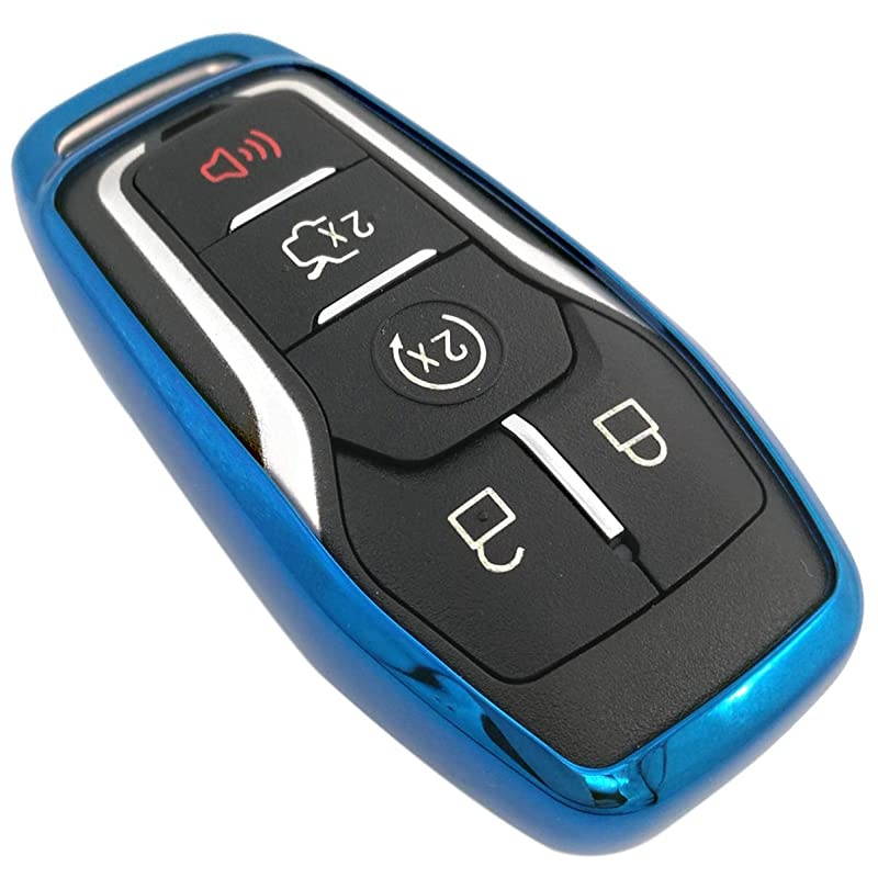 TPU Key Fob Case Holder Jacket Protector for Ford Fusion F150 Edge Explorer Mustang Lincoln MKZ MKC 2345 Buttons Smart KeyNOT fit FlipFolding key