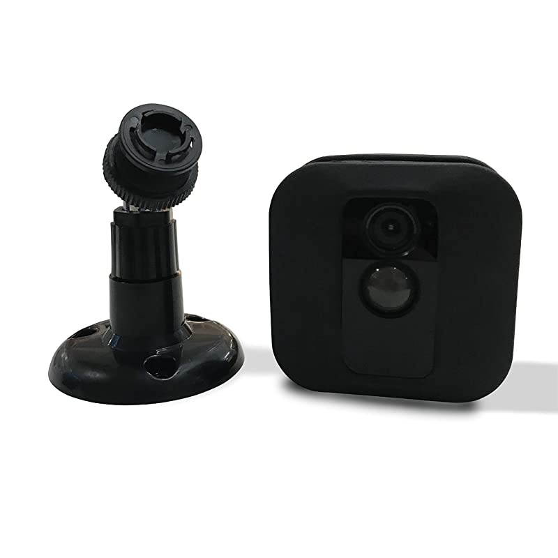 Silicone Skins w/Mount for Blink XT / XT2 Security Camera (2 pcs Black) - Silicone Case - Swivel Rotating Mounting Connector w/Blink XT2 Cover - NOT for 2020 New Blink Indoor/Outdoor Cam - by
