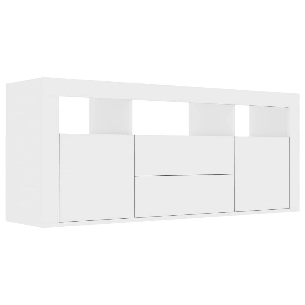 vidaXL TV Cabinet White Chipboard TV Stand Console Table Storage Furniture