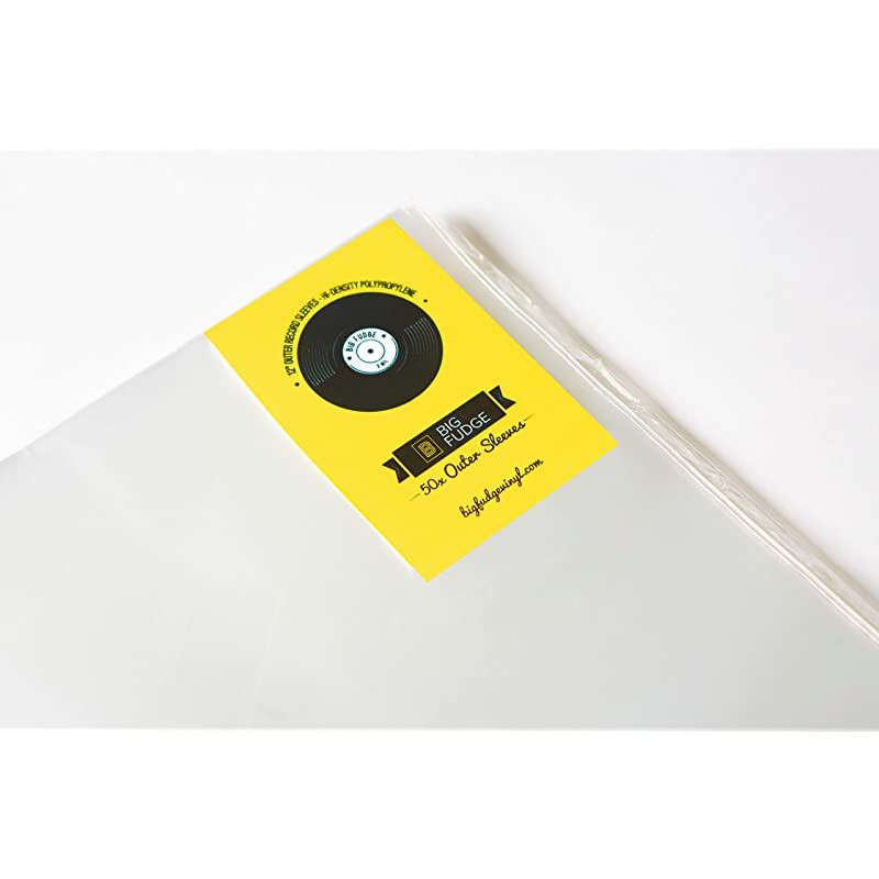 50x Vinyl Record Outer Sleeves 12" LP | Durable & Wrinkle-Free | Crystal Clear & Made from High-Density Polypropylene | 3 mil Thick, 12.75&rdquo; x 12.75&rdquo; | Fits Most Gatefolds and Double LPs