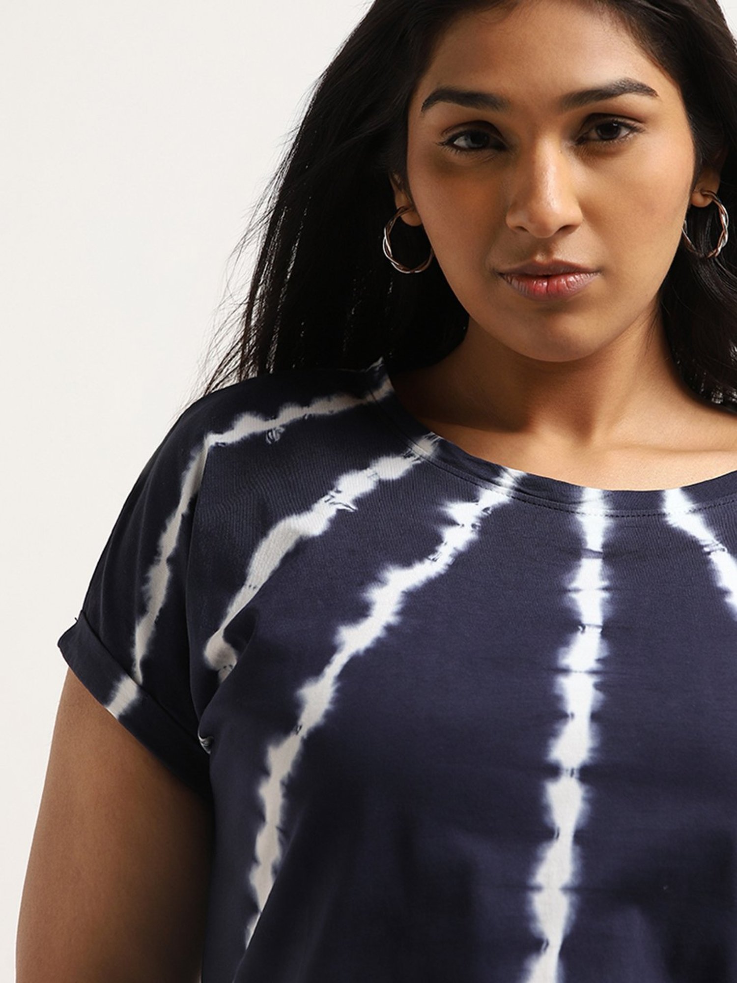 Gia by Westside Blue Tie-Dye T-Shirt