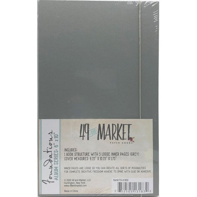 49 And Market Foundations Album 6"X10"-Grey