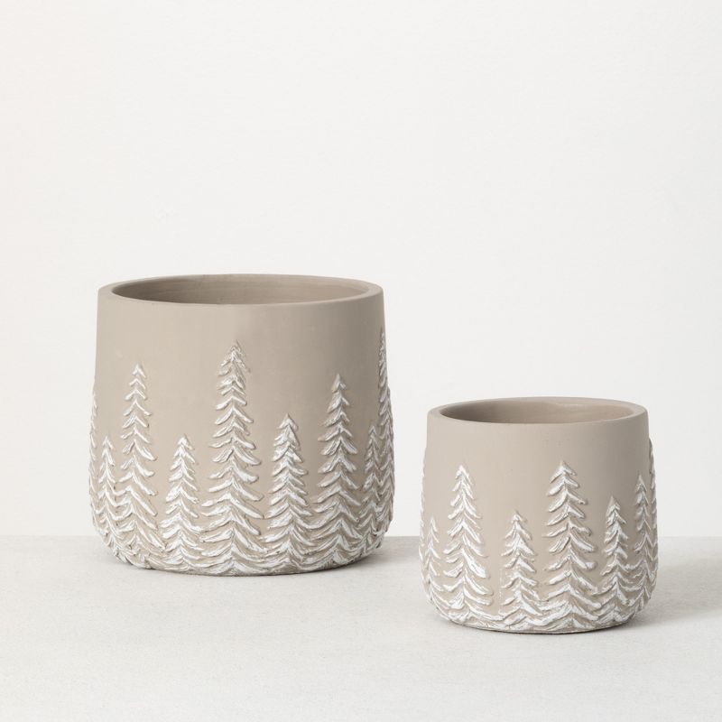 Set of 2 Metal Planters White - CosmoLiving by Cosmopolitan