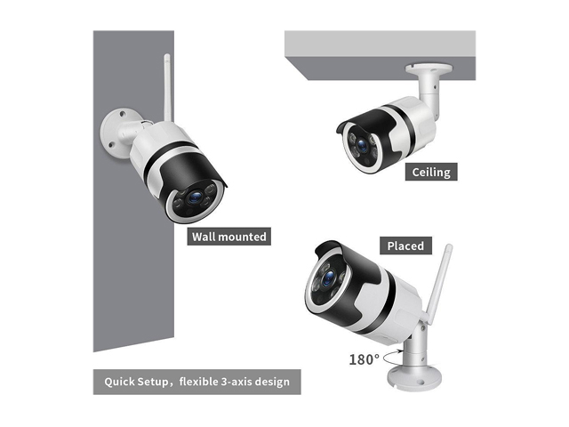 TMEZON 1080P Wireless Network Camera Security System, Smart 3-Mode Home Surveillance Wifi IPC Full Dual-light Color Night Vision Camera 1PK