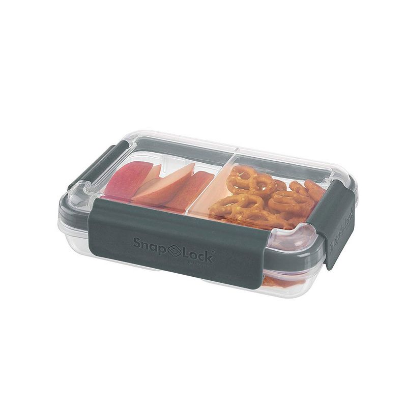 Progressive International SNL-1002GY Snaplock Split To Go Food Container, Gray