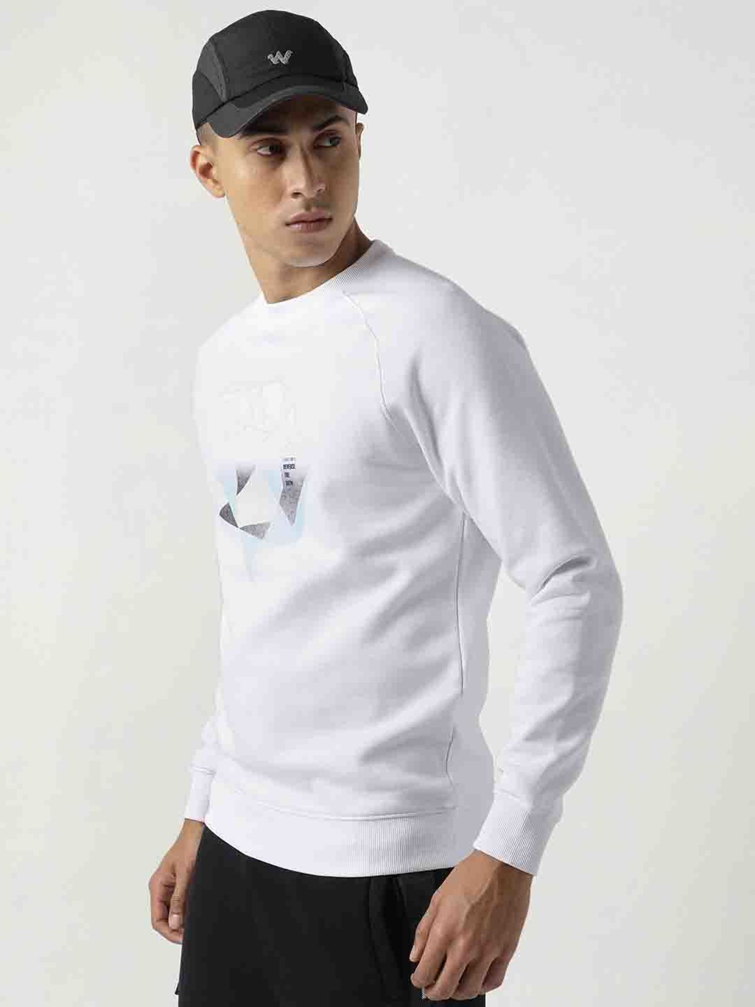 Wildcraft White Regular Fit Printed Sweatshirt