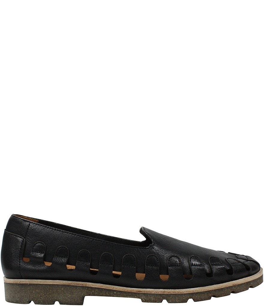 L'Amour Des Pieds Xanthia Leather Cut Out Venetian Slip Ons