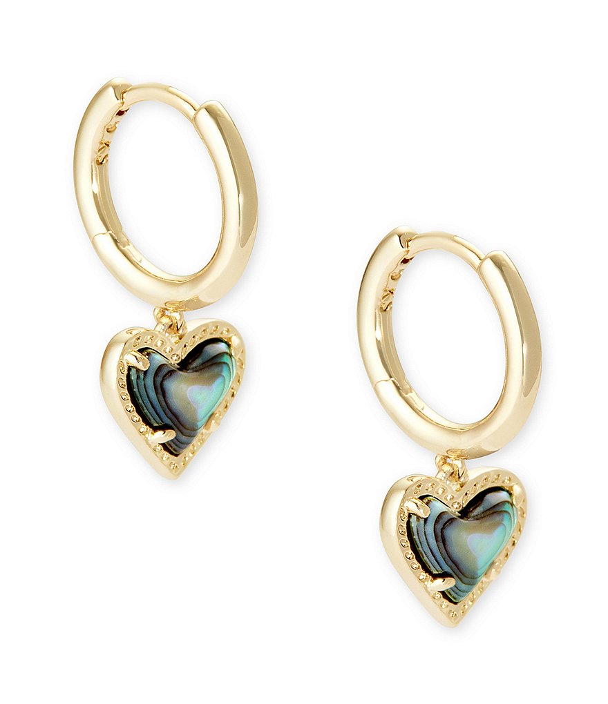 Kendra Scott Ari Heart Gold Huggie Earrings