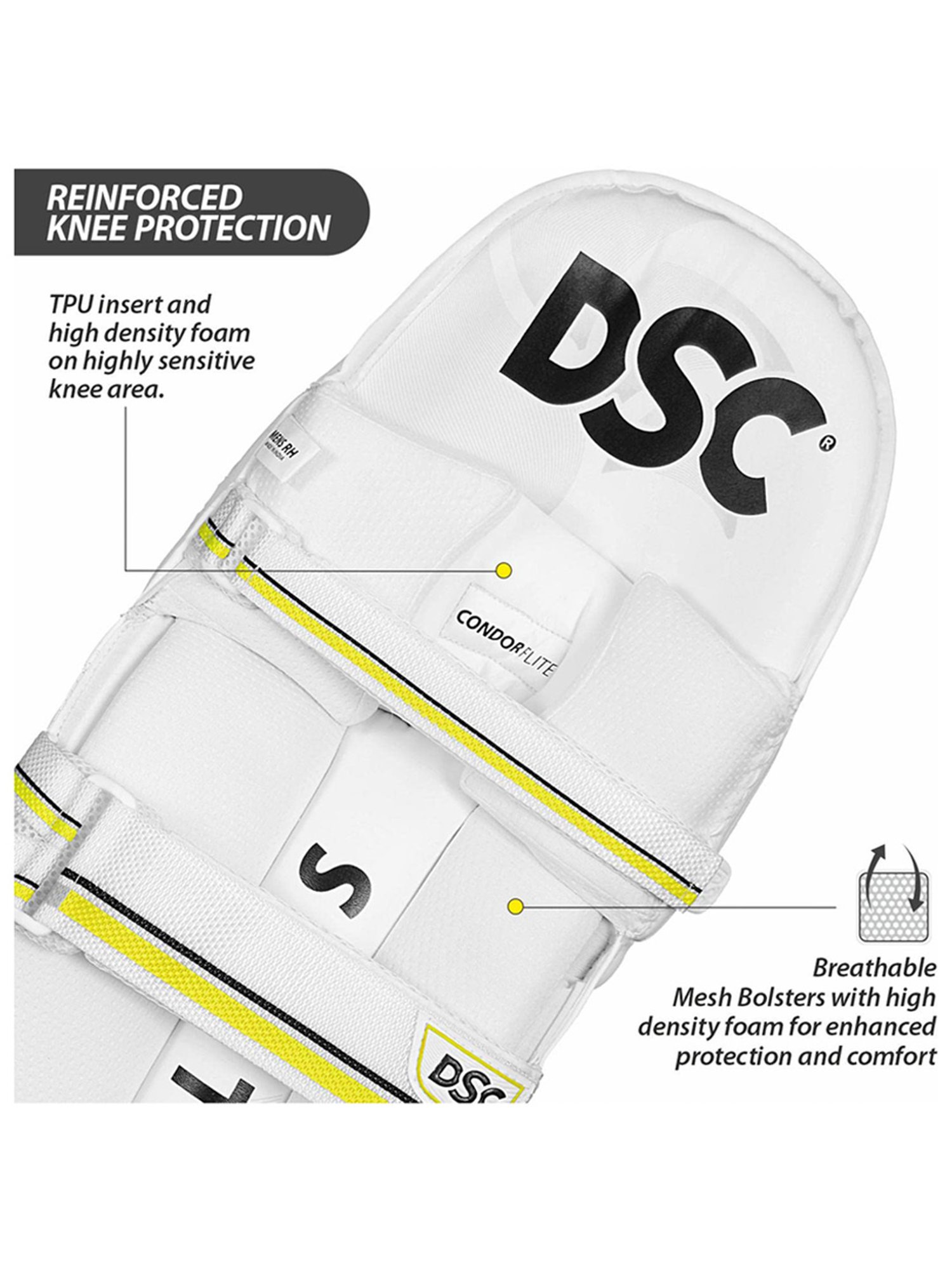 DSC Condor Flite Cricket Batting Legguard Size - Mens