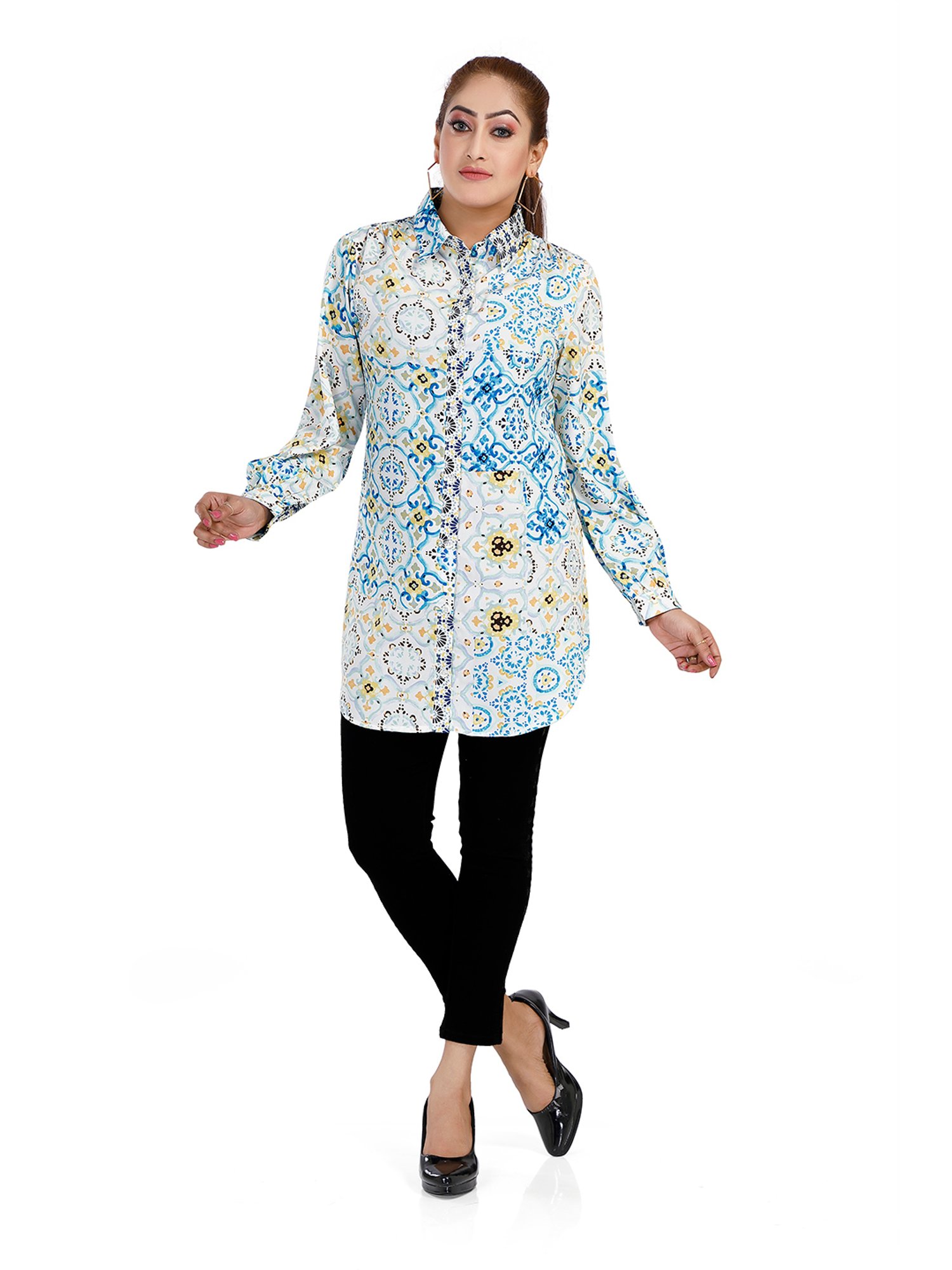 Nino Bambino Multicolor Printed Long Shirt