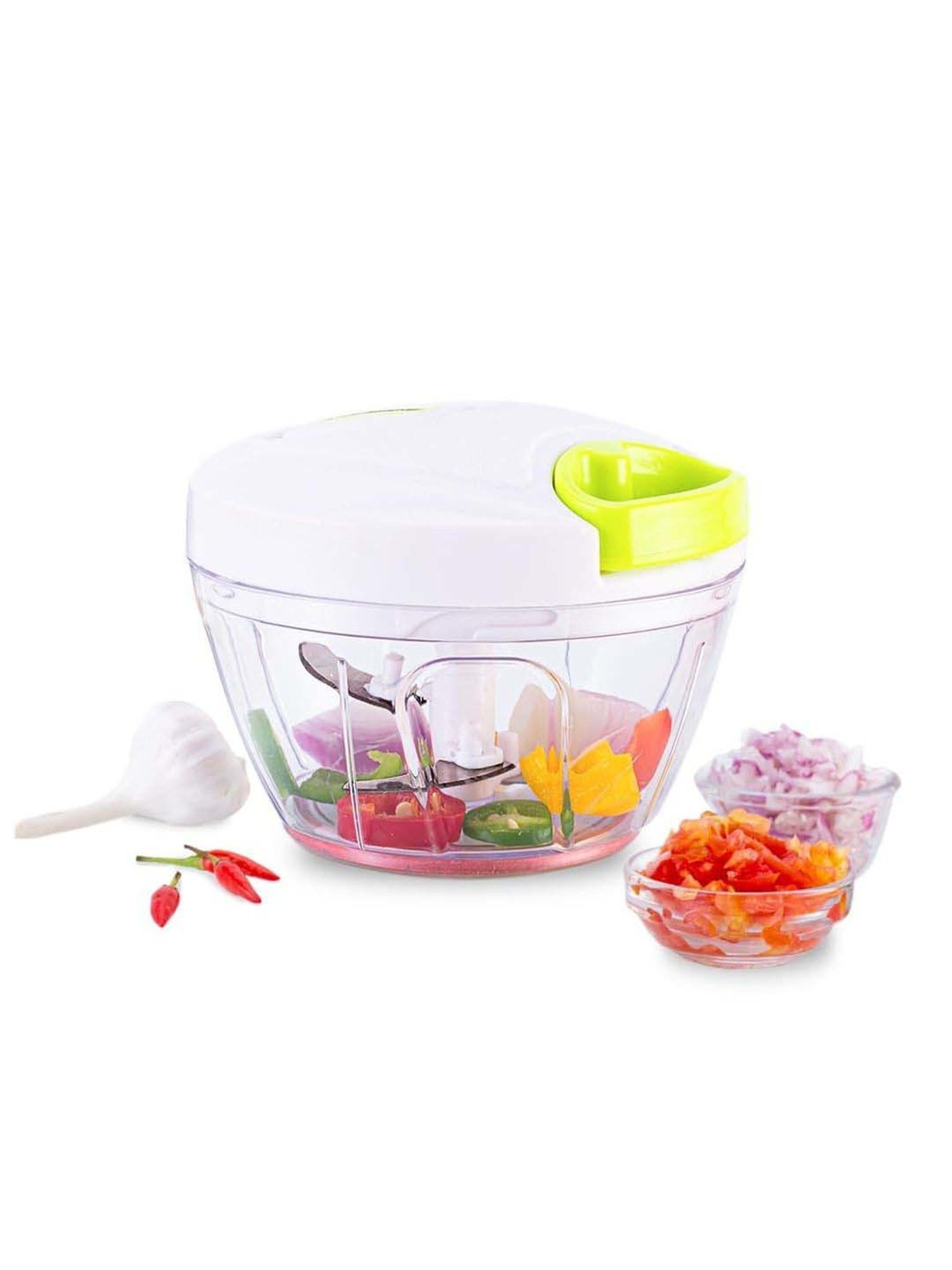 Wonderchef Classic String Vegetable Chopper & Whipper (300 ML, White and Green)