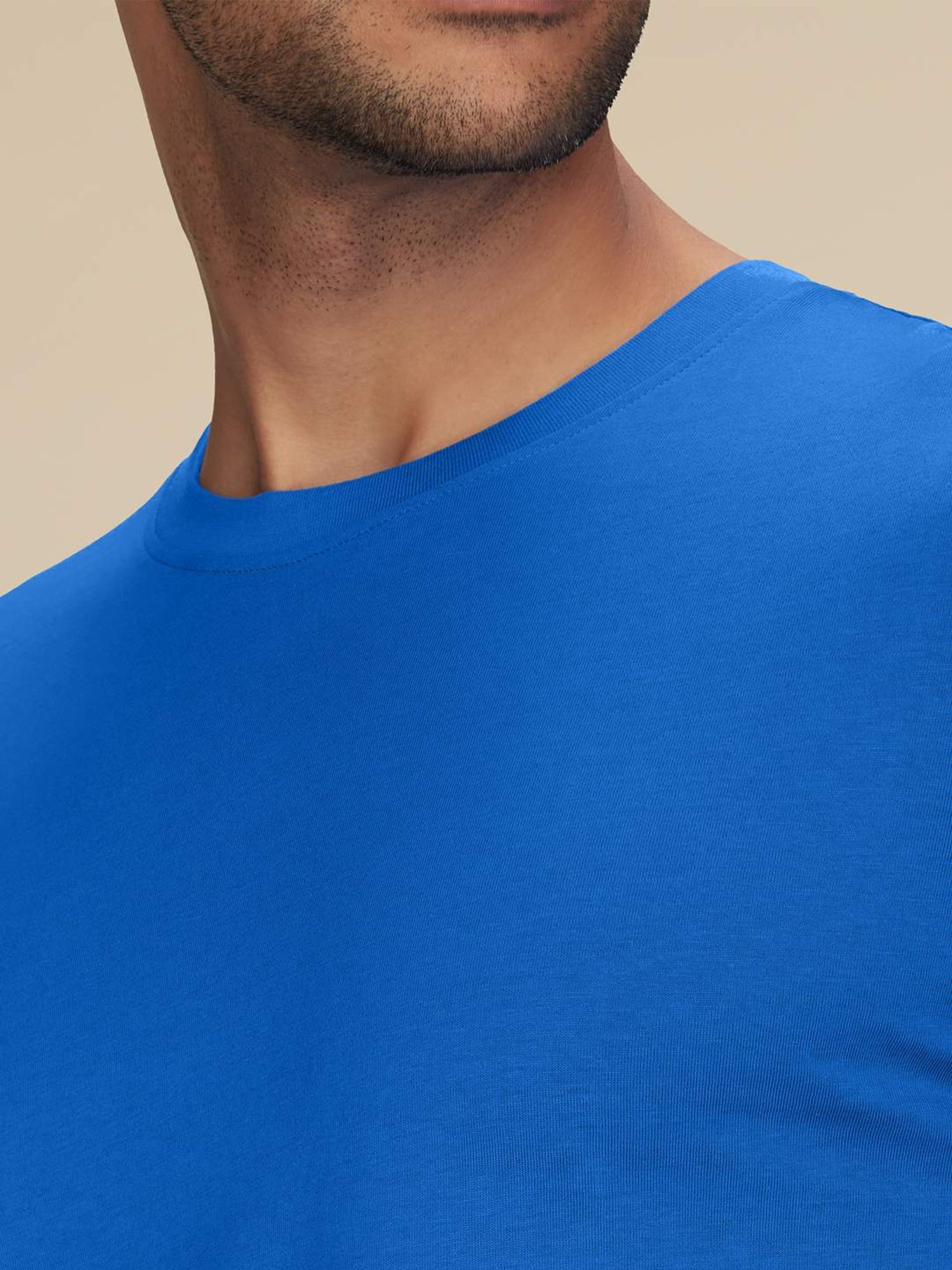 XYXX Olympic Blue Cotton Regular Fit T-Shirts