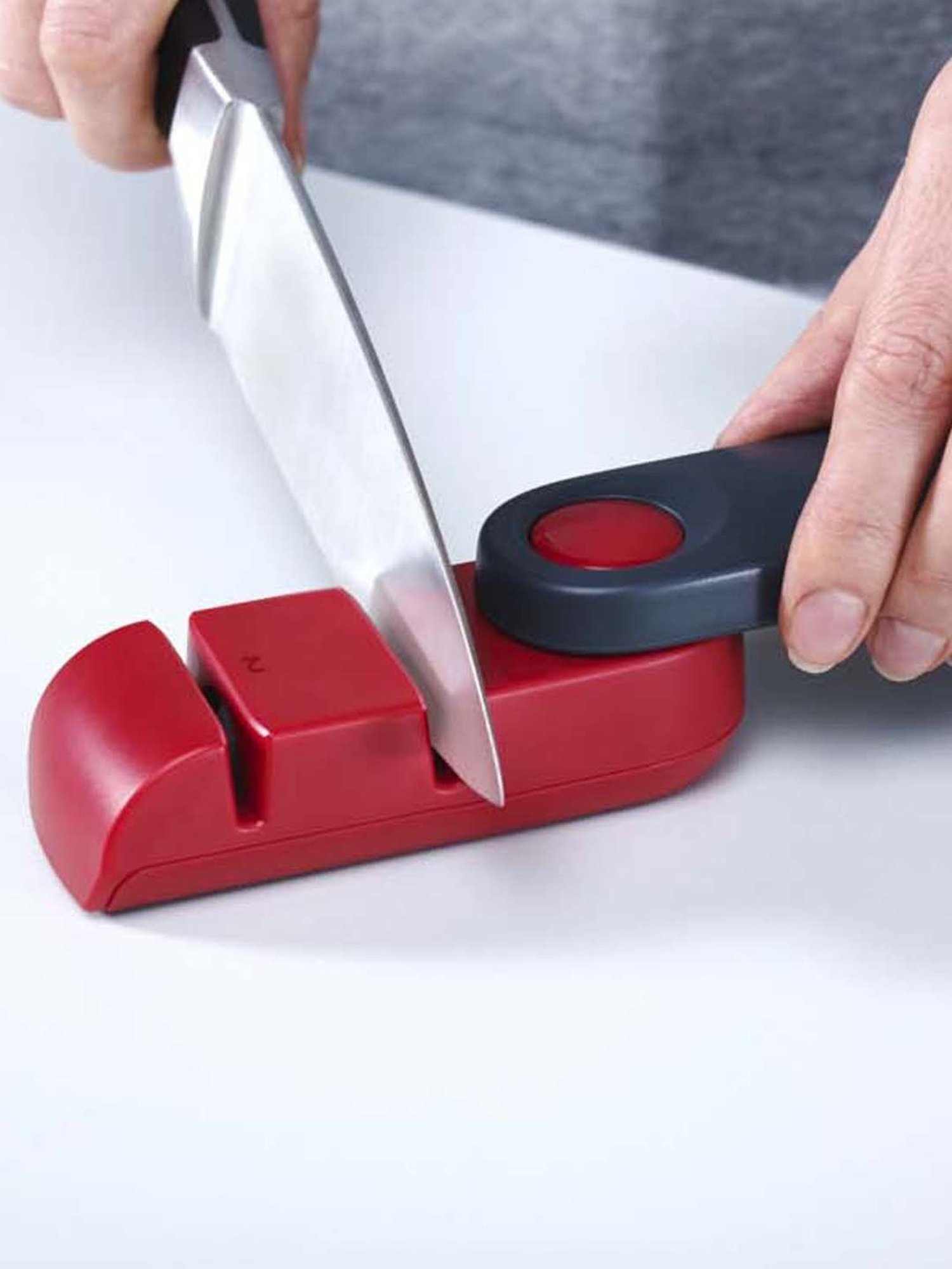Joseph Joseph Red & Black Plastic Rota Knife Sharpner - Set of 1