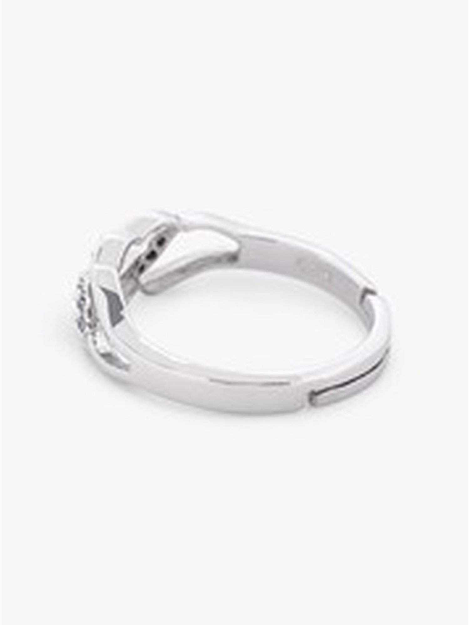 March by FableStreet 92.5 Sterling Silver Studded Weave Ring for Women