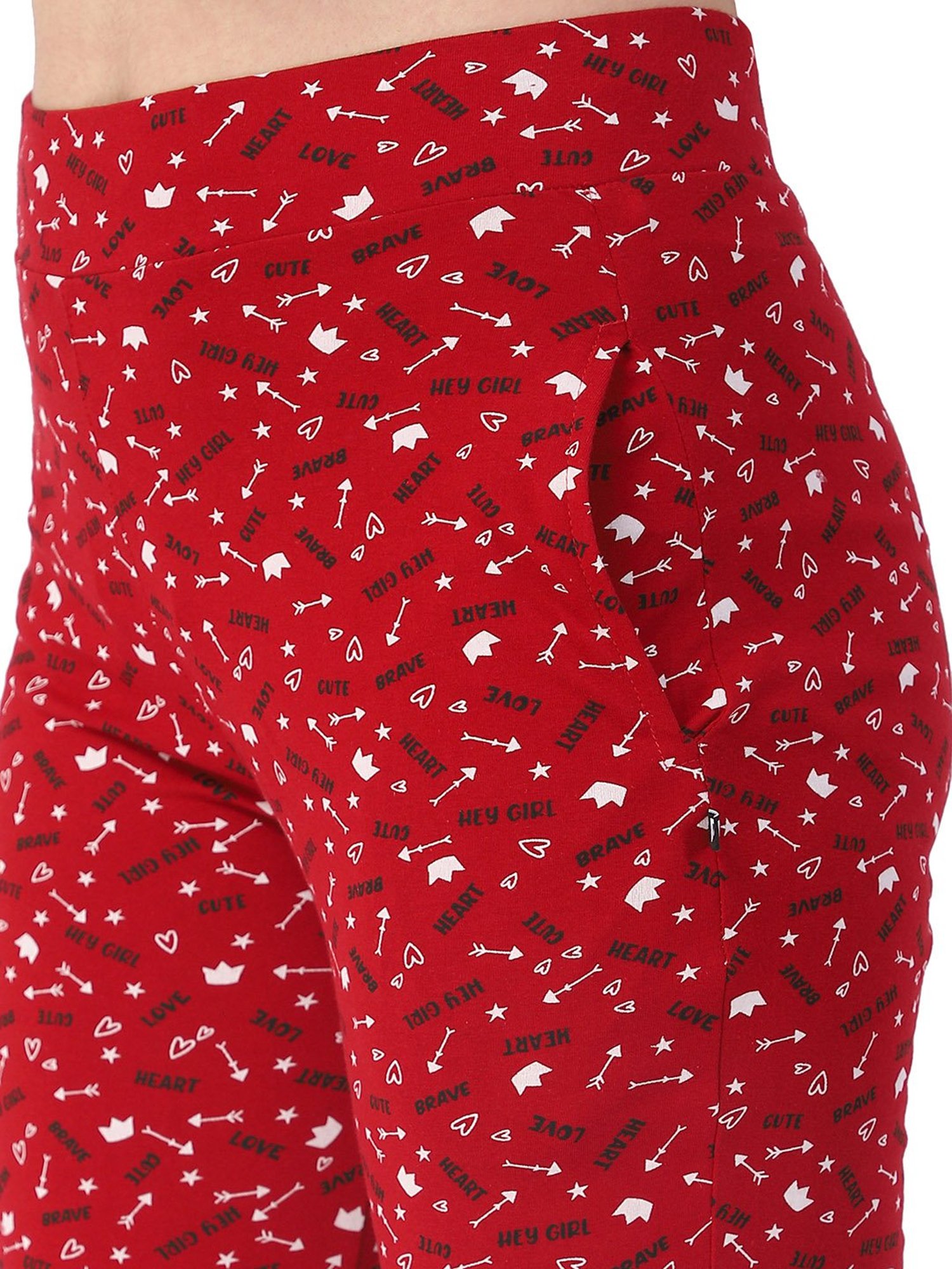 Proteens Maroon Printed Pyjamas