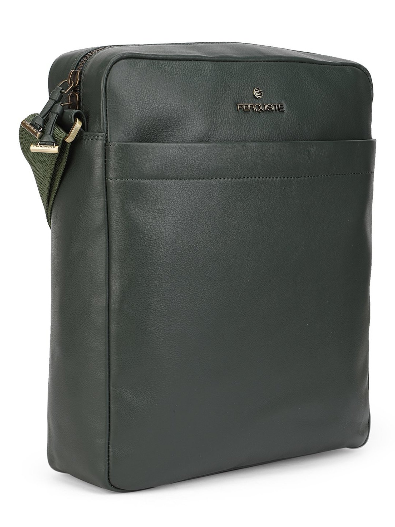 PERQUISITE MARK Green Solid Medium Cross Body Bag