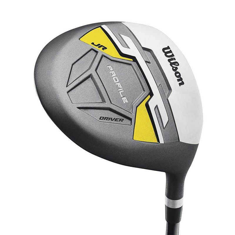 Wilson Profile Junior Right Hand Golf Club Set, Yellow & Wheeled Travel Case