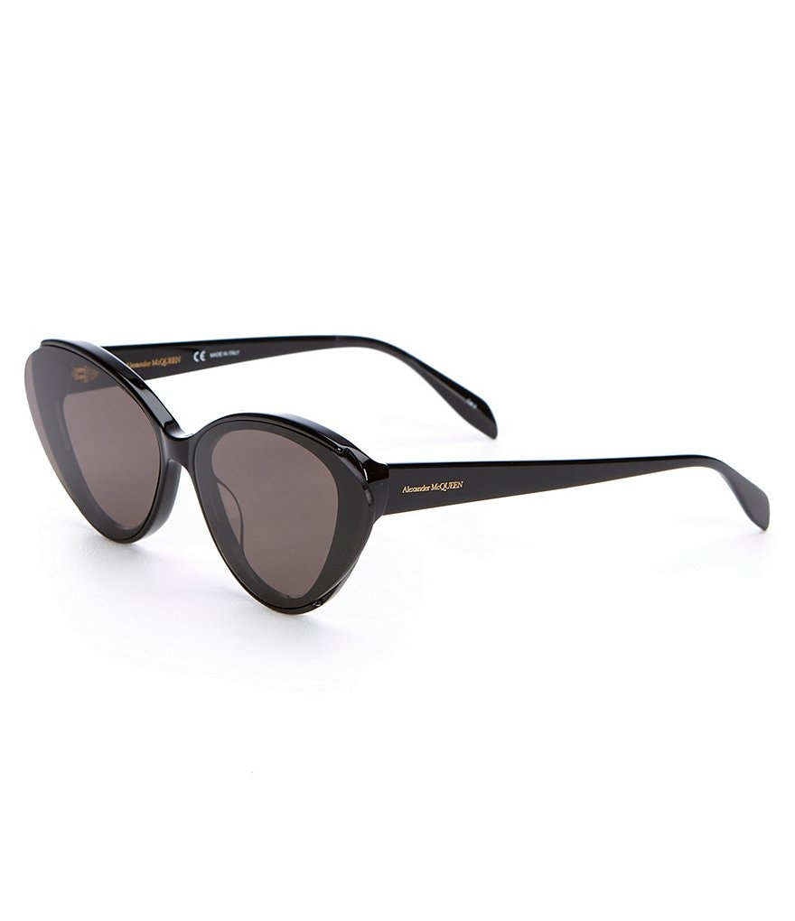 Alexander McQueen Oversized Cat Eye Nylon Lens Sunglasses