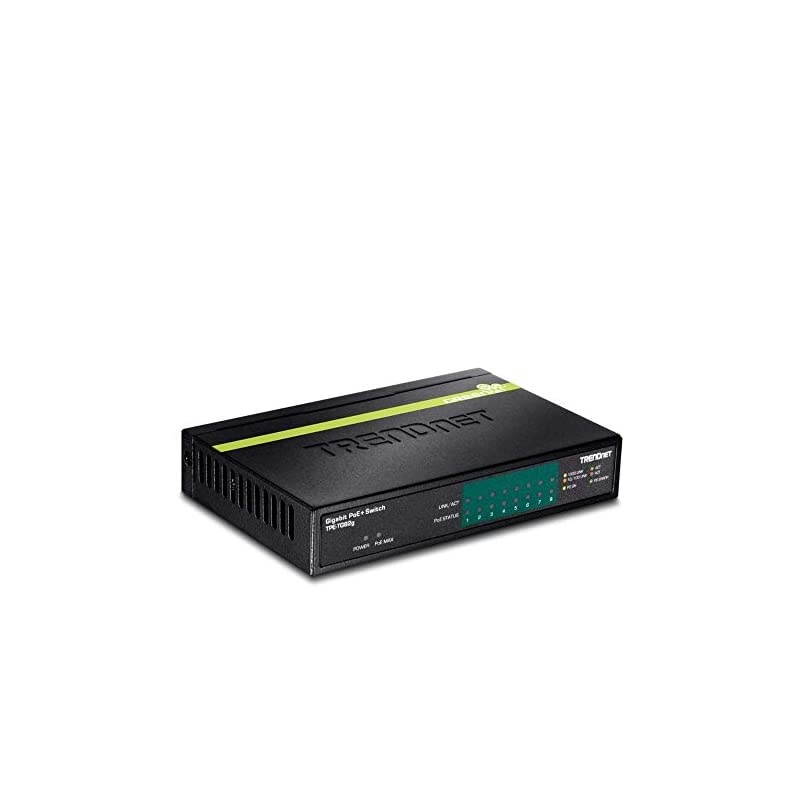8Port GREENnet Gigabit PoE+ Switch TPETG82G Supports PoE and PoE+ Devices 61W PoE Budget 16Gbps Switching Capacity Data amp Power via Ethernet to PoE Access Points amp IP Cameras