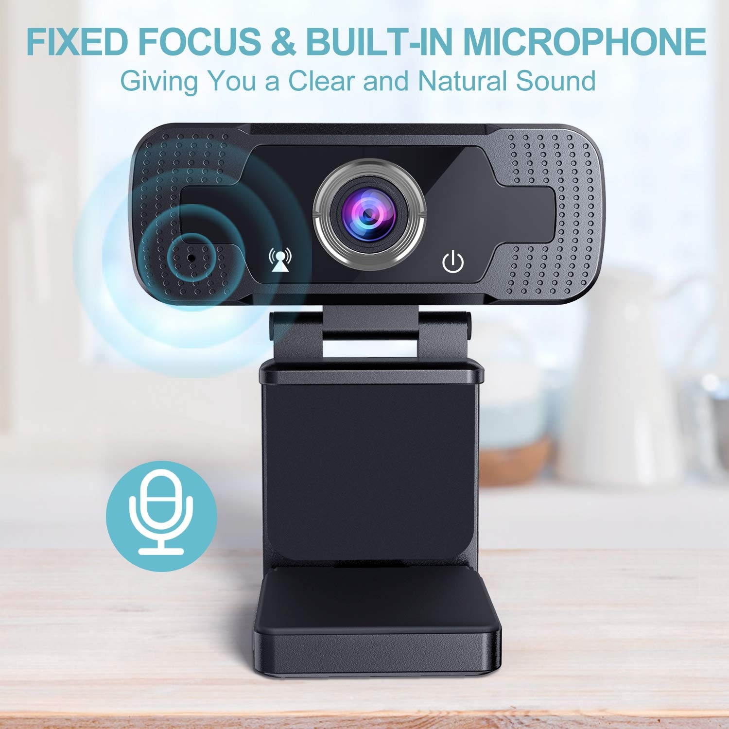 Webcam 1080P HD Live Streaming Webcam USB Plug and Play Web Camera for PC Laptop Desktop with 90-Degree Wide Angle Microphone for Video Conference Recording Gaming, Video Calling