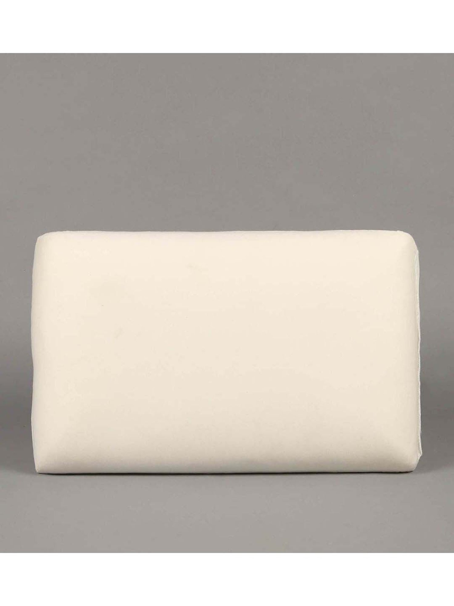 MFD HOME Furnishing Premium Cotton Off White Eva Memory Foam Pillow - Set of 1