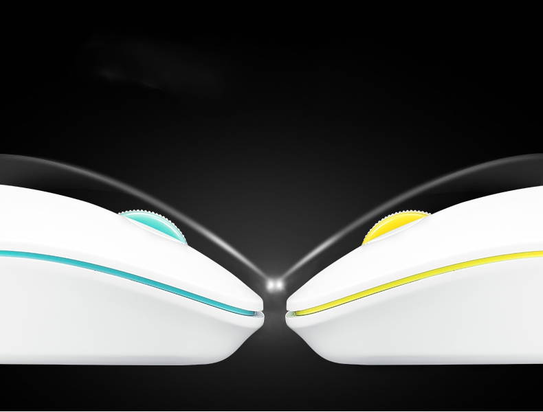 Asus UT220 Ergonomic Design, Classic Exterior 2.4GHz 10m 1600DPI Wireless Mouse  For Office And Game, High Compatibility Support PC, and Laptop  - White, Green Side Scroll Wheel