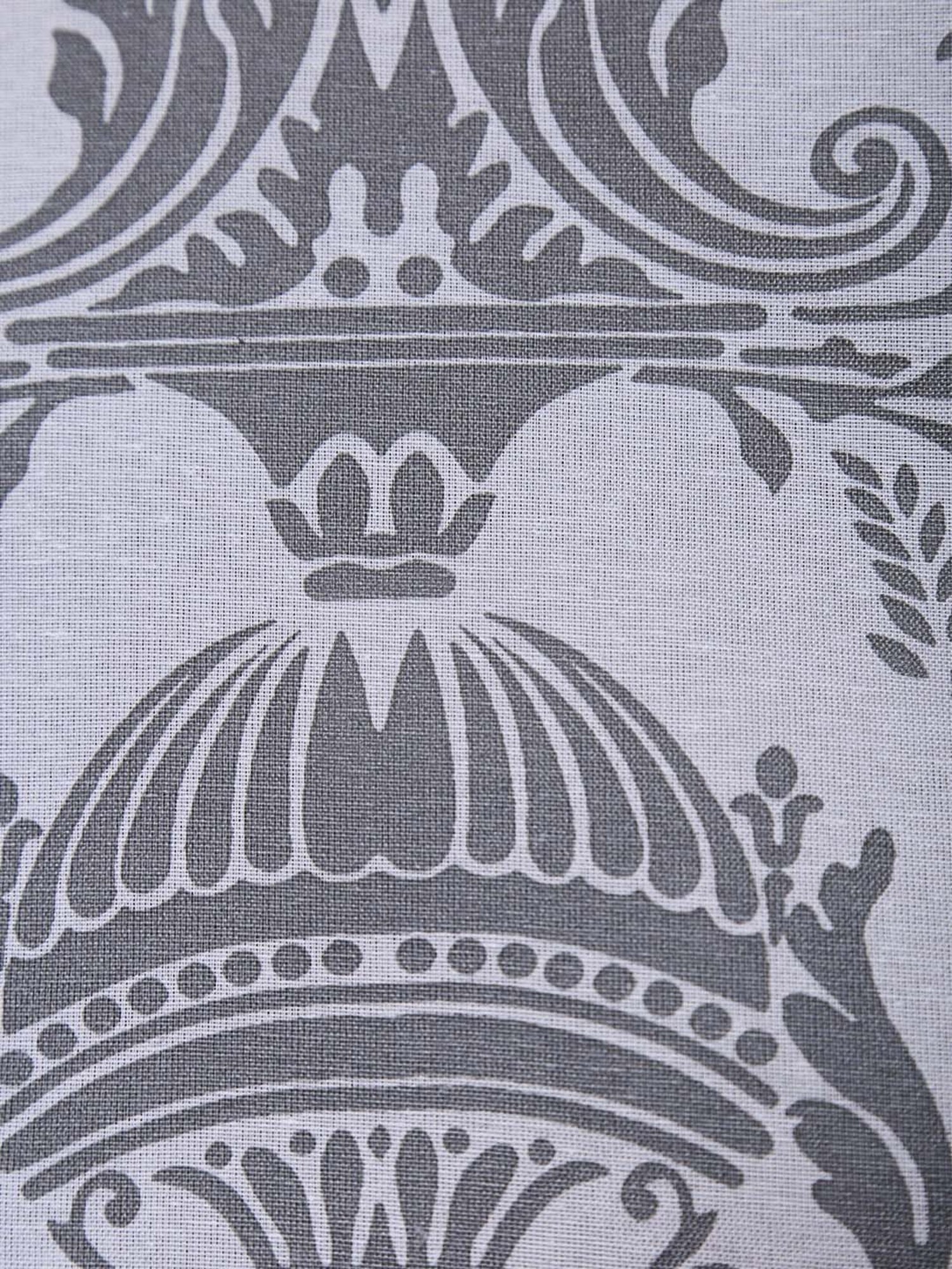 Swayam Sparkle Floral Grey & White 120 TC Cotton Blend Double Bedsheet with 2 Pillow Covers