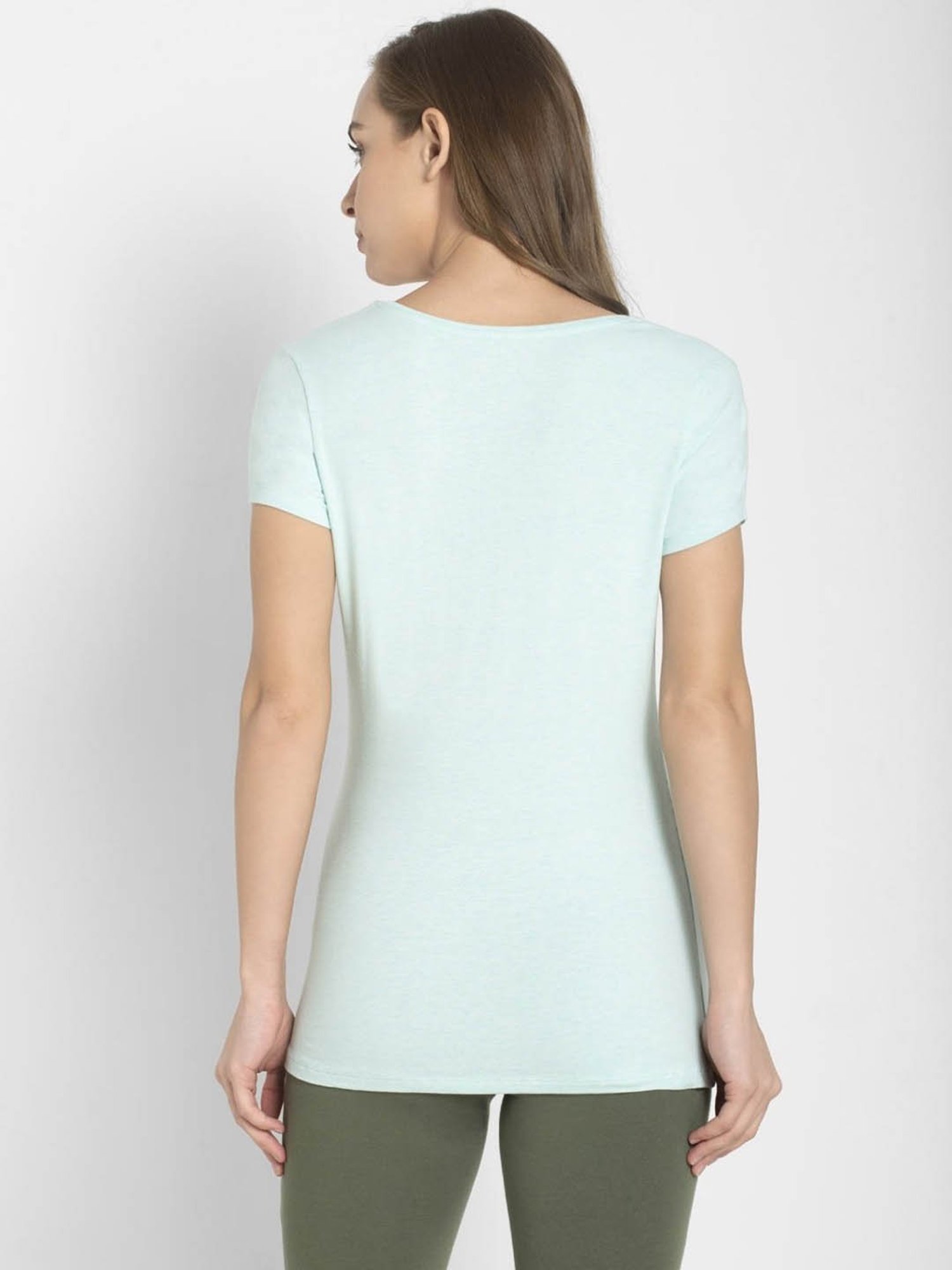 Jockey Blue Tint Melange Printed T-Shirt