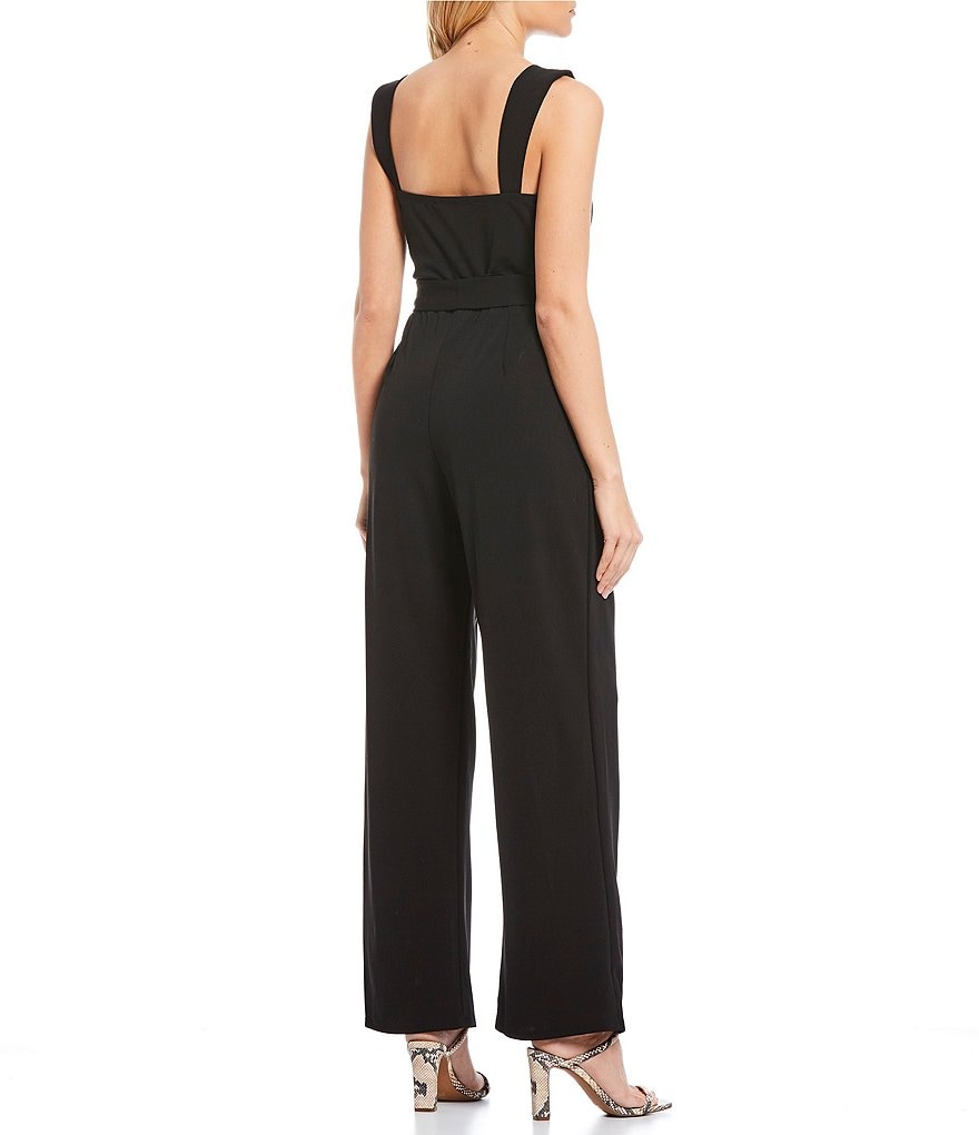 Coco + Jaimeson Strapless Elastic-Waist Laser-Cut Embroidered Knit Jumpsuit