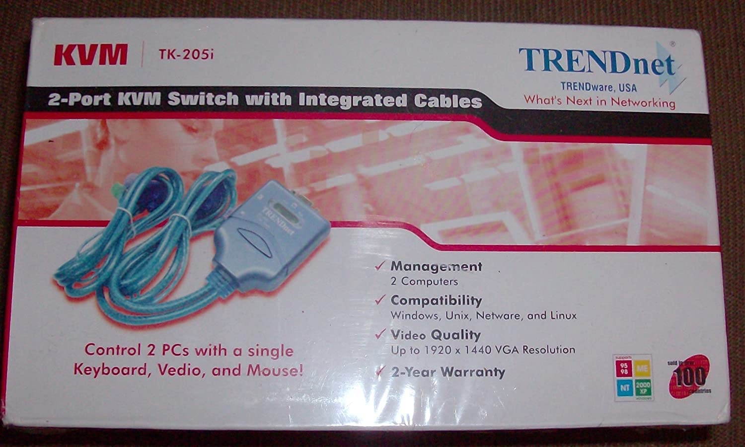 2-Port PS/2 KVM Switch