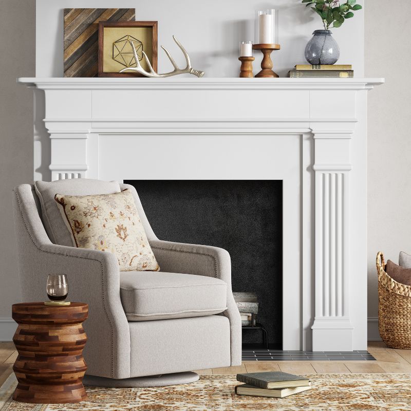 Wooden Rocking Chair Brown - Benzara