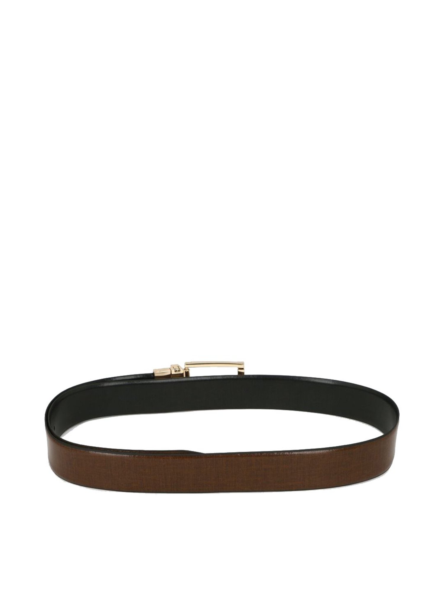 Louis Philippe Brown Leather Reversible Belt for Men